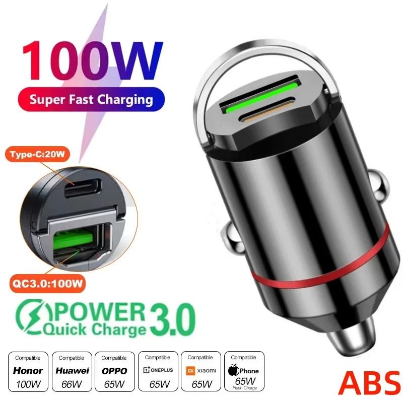 Ultra-Compact High-Output QC 3.0 & PD Fast Car Charger