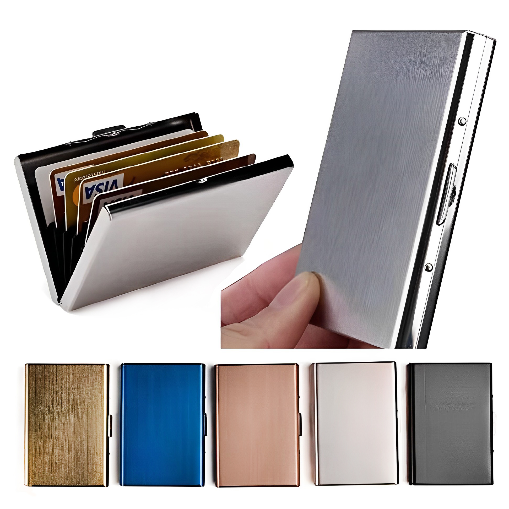 Slim RFID Blocking Aluminum Credit Card Holder Wallet