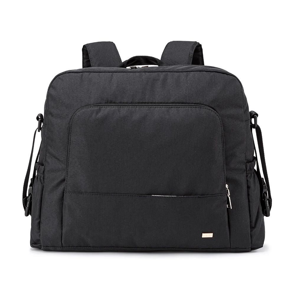 Stylish Solid Diaper Bag, Waterproof Multi-functional Nursing Backpack, Large Baby Changing Bag