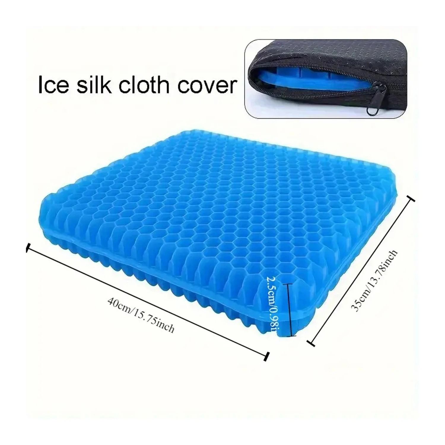 Hyper-Elastic Honeycomb Cooling Gel Seat Cushion