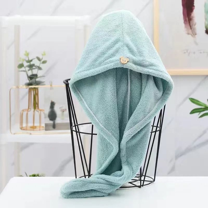 Quick Dry Microfiber Hair Towel 25x63cm Women Bath Turban Wrap