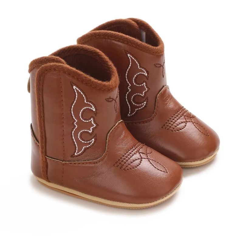 Cute Printed Baby Boots for Newborns Soft PU Sole First Walker Shoes for 0-18 Months – Lightweight Spring & Autumn Infan