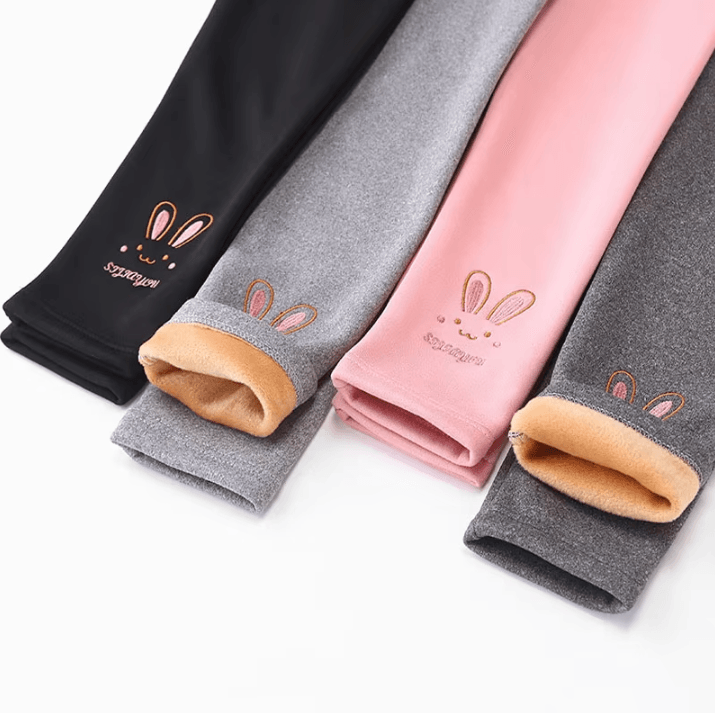Cozy Bunny Girls Rabbit Leggings – Thick Warm Toddler Winter Leggings for Cute & Comfortable Everyday Wear