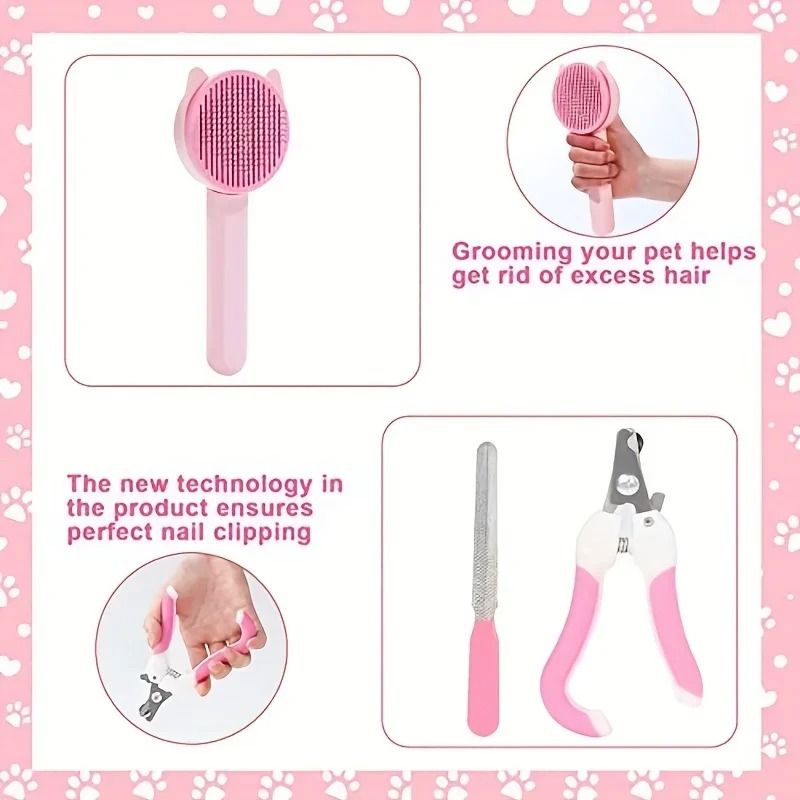 Complete Grooming Kit for Cats and Small Dogs