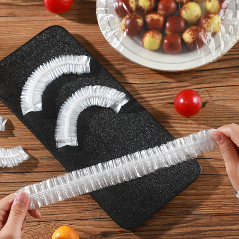 Disposable Food Lids, Elastic Plastic Wrap, Food Grade Covers, Bowls Caps, Food Fresh Saver, Shoe Cover, Shower Headgear
