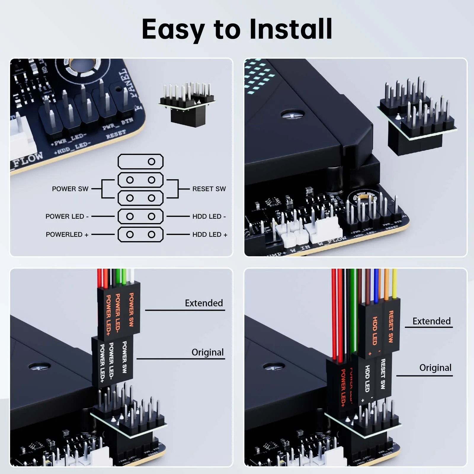 Mechanical Desktop Power Switch with LED Light