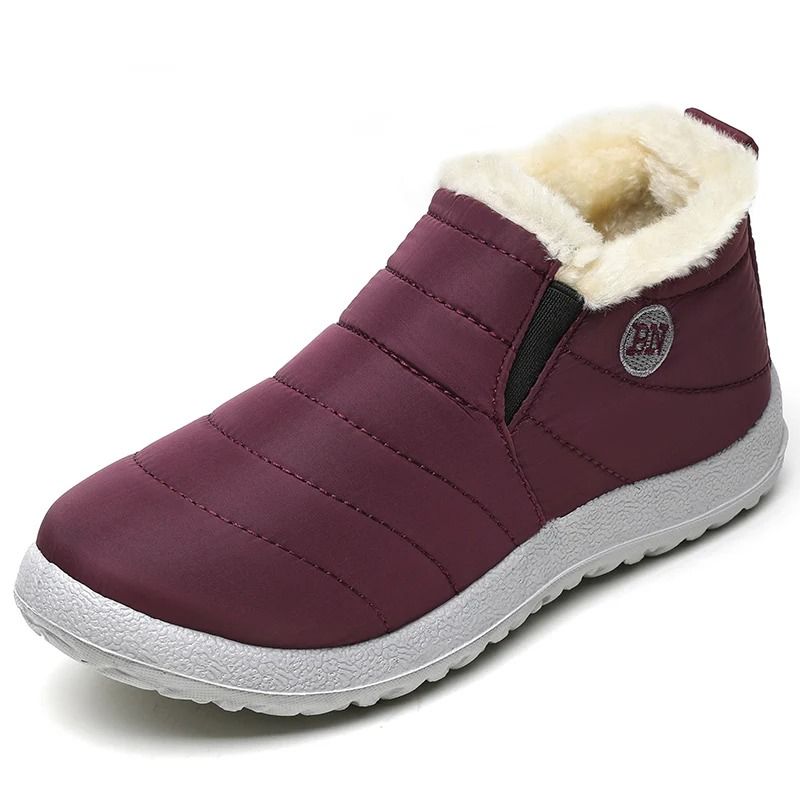 Womens Waterproof Winter Snow Boots – Plush Fur-Lined Ankle Boots