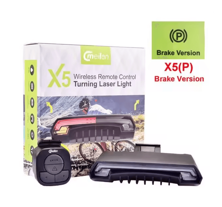 Wireless Bike Rear Light Smart Brake USB Rechargeable with Remote Turn Signals