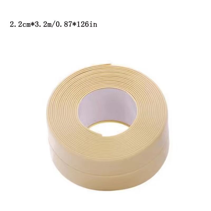 PVC Waterproof Sealing Tape 3.28 ft / 10.50 ft – Self-Adhesive Bathroom Sink, Shower and Bathtub Seal Strip