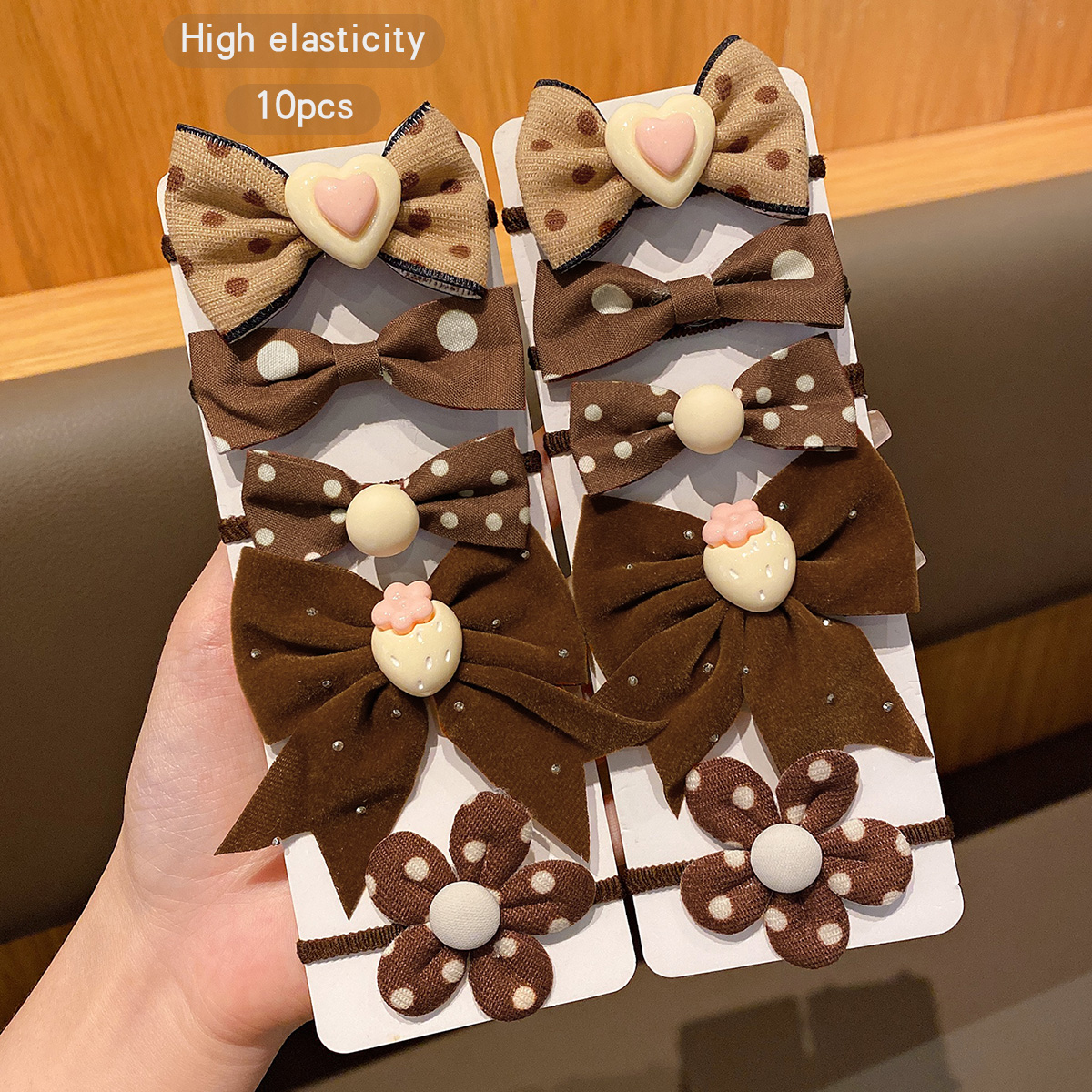 Rubber Band Hair Accessories, Bow Flower Hair Rings Suitable for Daily Use, Stylish Hair Ties