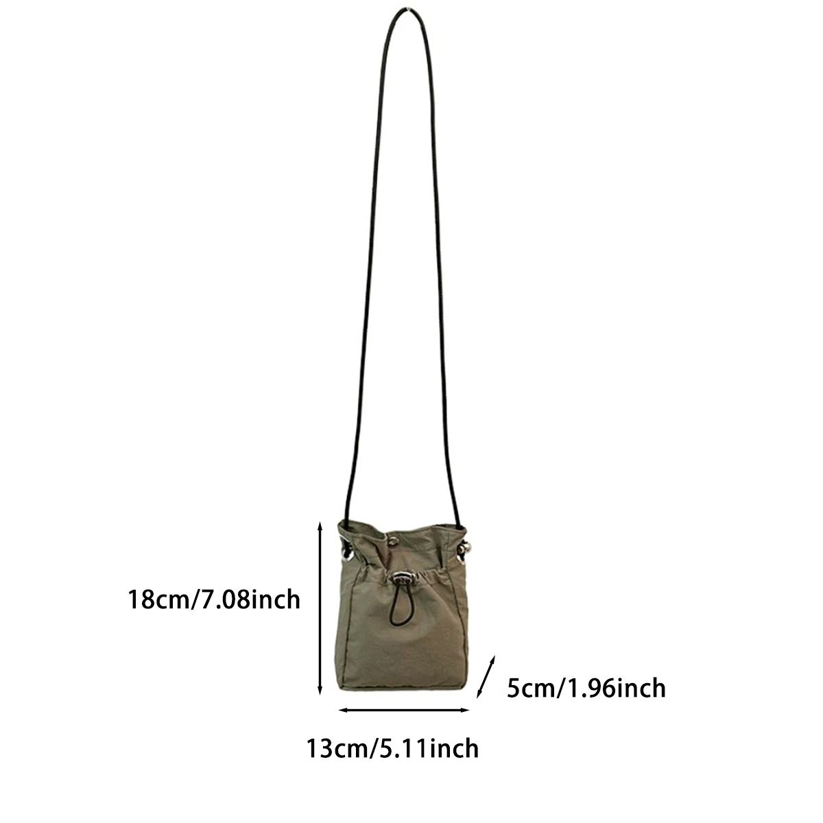 Compact Canvas Crossbody Phone Bag - Lightweight Mini Messenger Purse