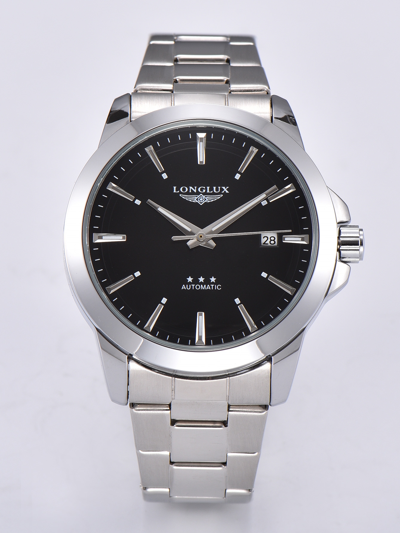 Men's Automatic Business Watch Waterproof Stainless Steel Luminous Mechanical Watch