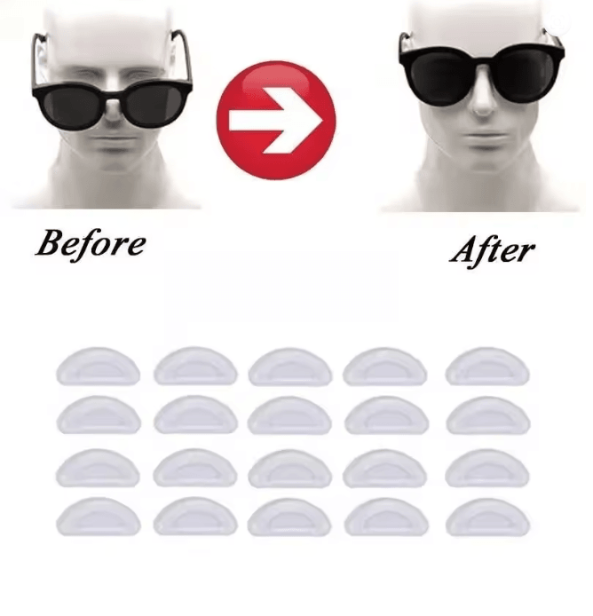 ComfortFit Silicone Nose Pads for Glasses Non Slip Adhesive