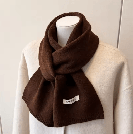 LuxeKnit Korean Winter Scarf – Soft Knitted Shawl Scarf for Women