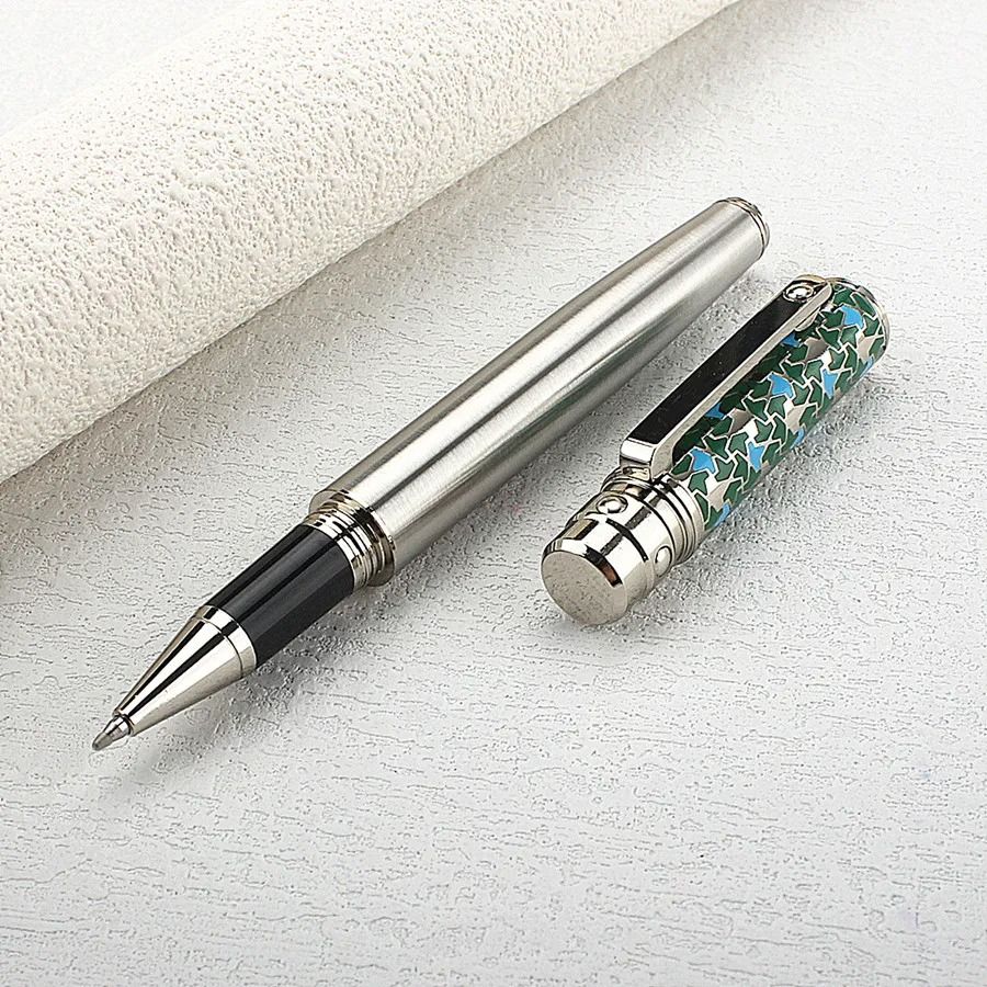 ExecutivePro Luxury Rollerball Pen Metal Business Writing Pen Blue Ink Office Gift Pen