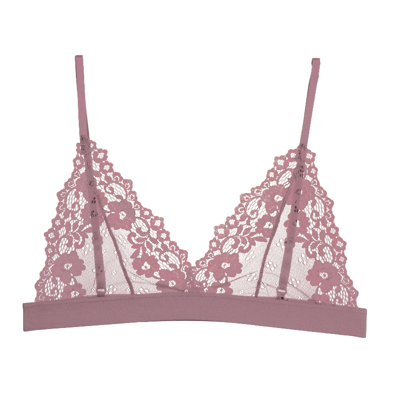 Sexy Flower Lace Bra, Women's Sexy Hollow Out Bralette, Breathable Transparent Bras, Unlined Underwear