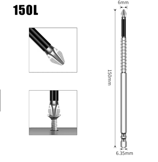 K5 S2 Magnetic Cross Head Screwdriver Bit Non Slip High Hardness Drill Bit 5A