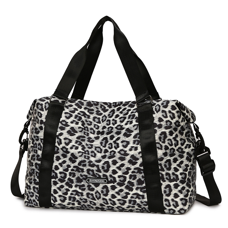 Leopard Print Travel Duffel Bag Large Capacity Gym Tote Weekend Luggage
