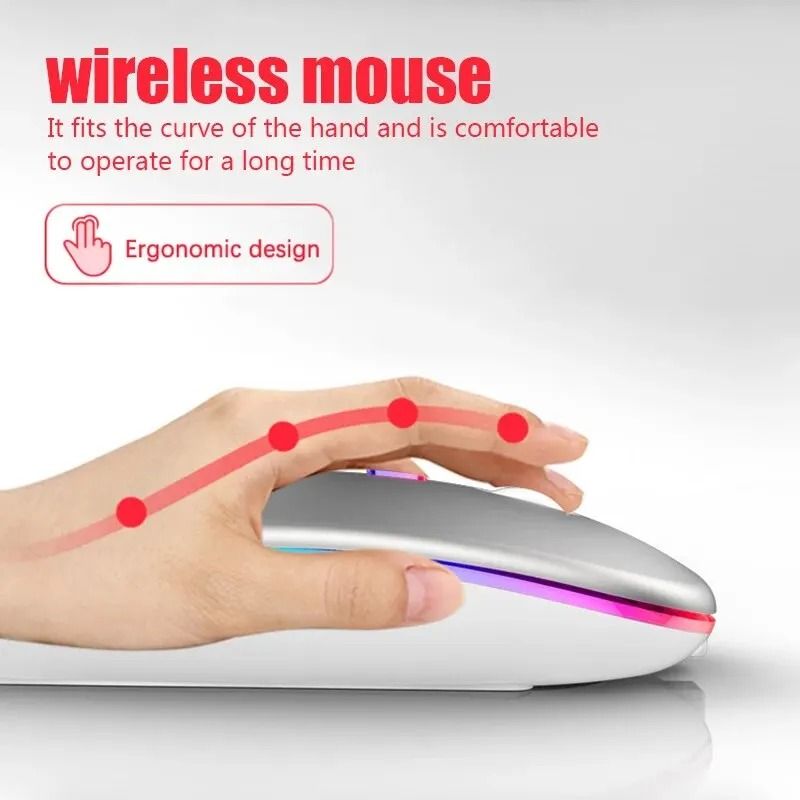 Wireless RGB Rechargeable Bluetooth Mouse
