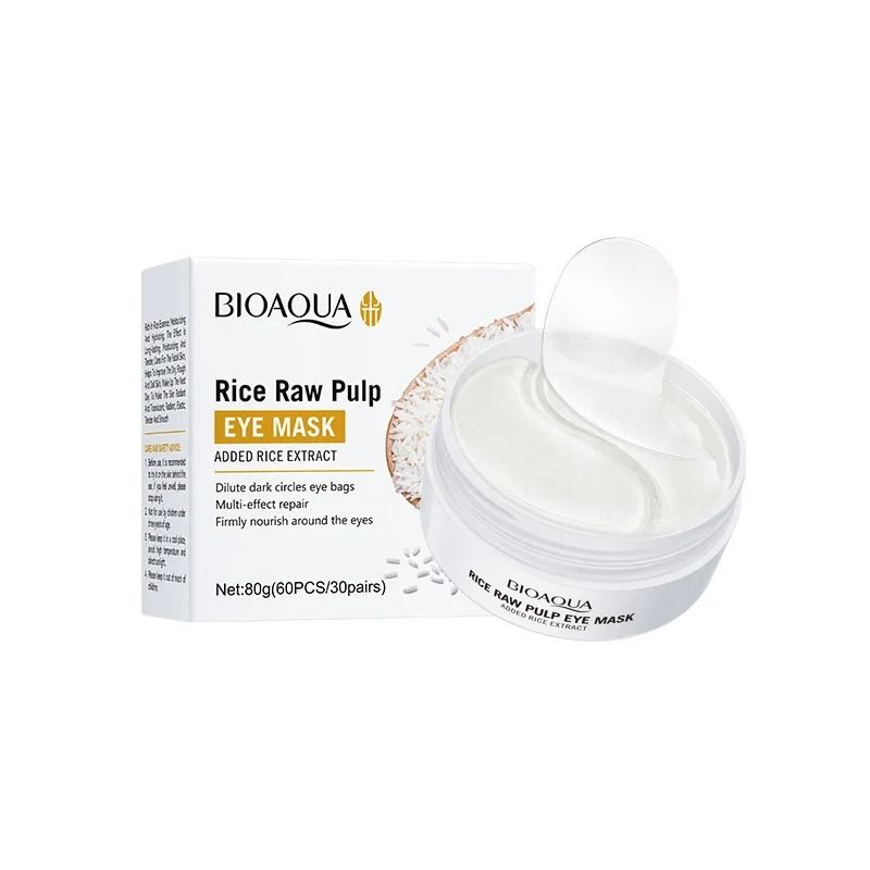 BIOAQUA White Rice Collagen Eye Mask for Dark Circles and Firming Care