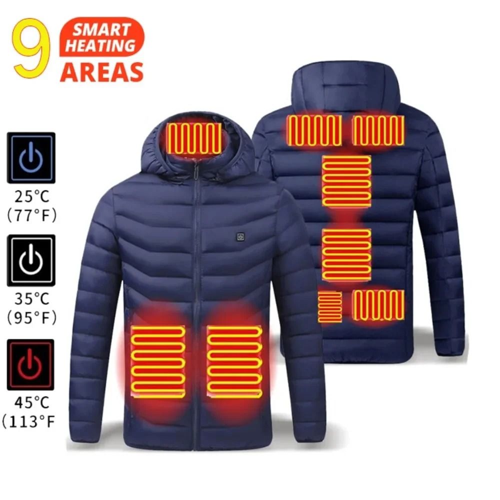 Heated Jacket Men Women USB Self Heated Clothing Warm Winter Coat