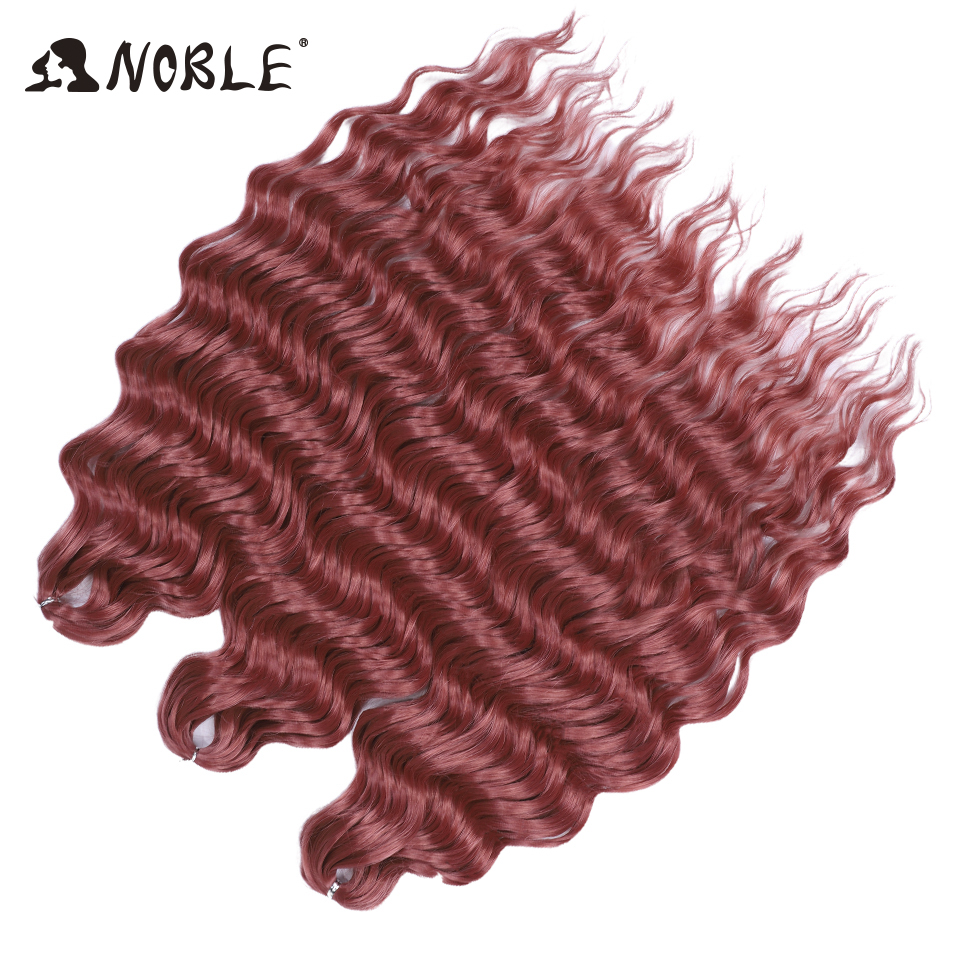 Noble Hair Synthetic Loose Deep Wave Braiding Hair Extensions Ombre Blonde Twist Crochet Curly Water Wave Braid