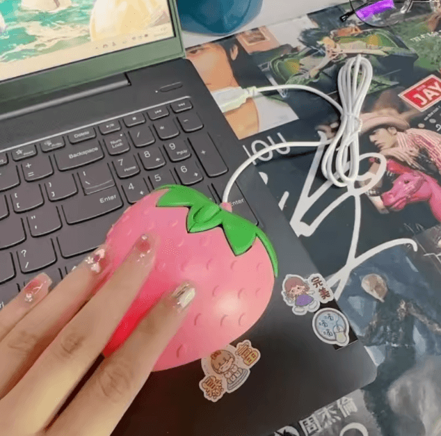 PetalPro Pink Optical Mouse – Compact USB PC & Laptop Mouse, Cute Gift for Girls