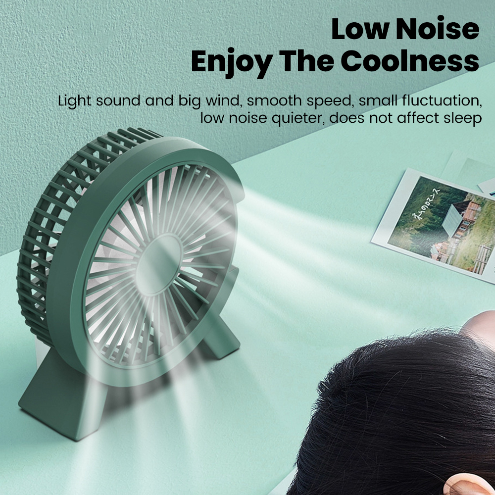 Portable USB Rechargeable Desk Fan for Dorm Room, Office and Home