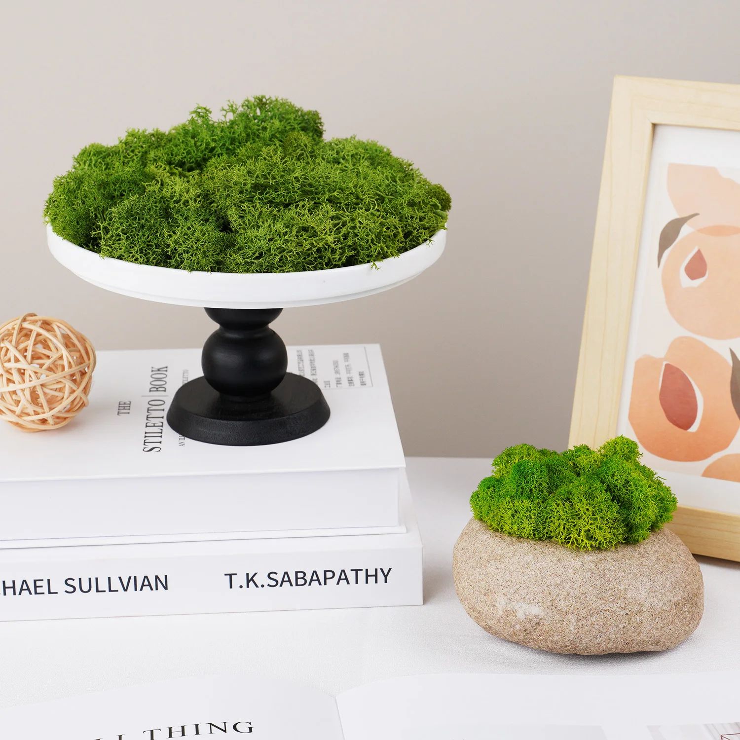 Natural Green Moss Decor Artificial Moss for Mini Garden and Wall Design
