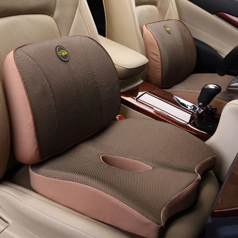 Orthopedic Memory Foam Seat Cushion Set for Car Office and Lumbar Back Support