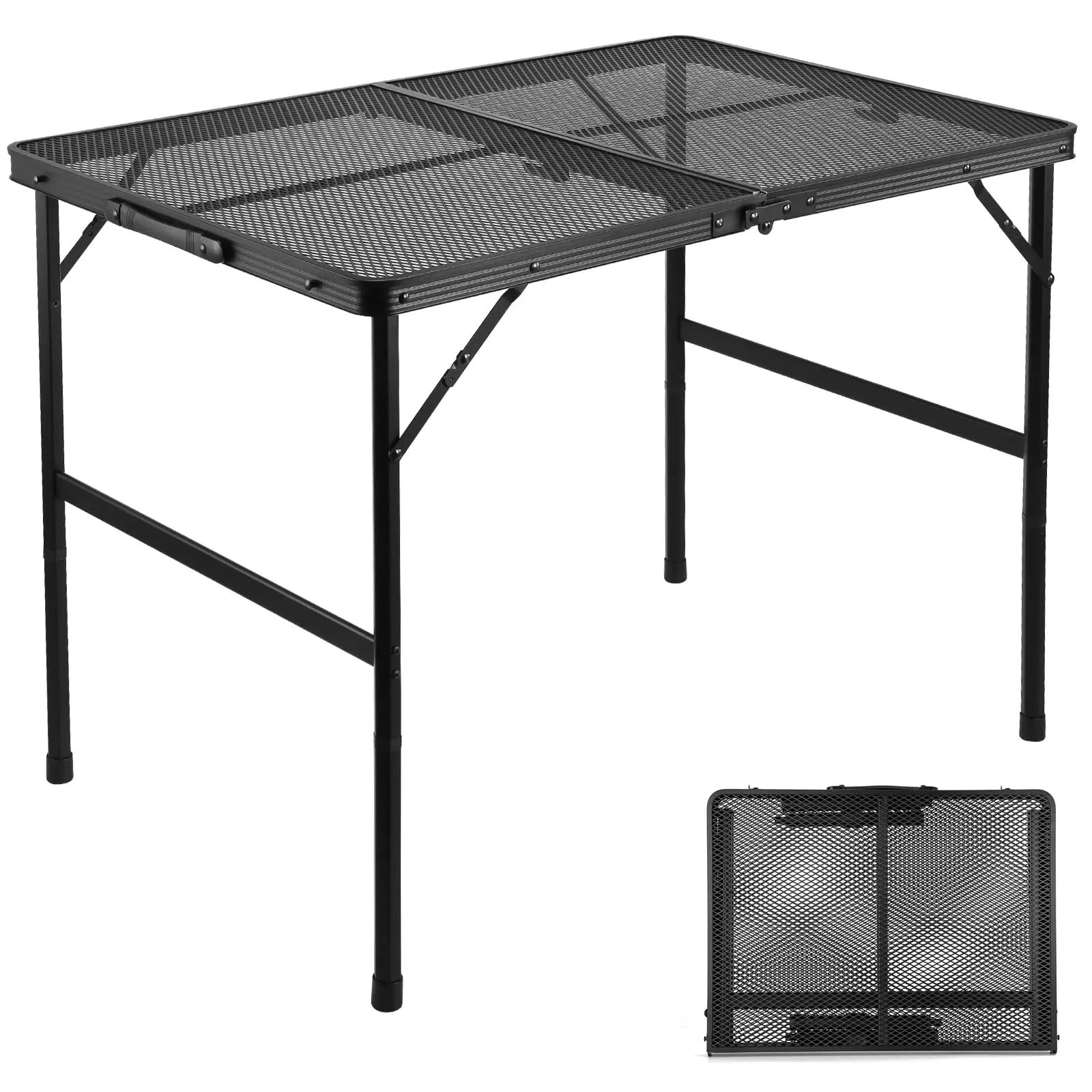 Portable Outdoor Grill Table Lightweight Folding Aluminum Camping BBQ Table