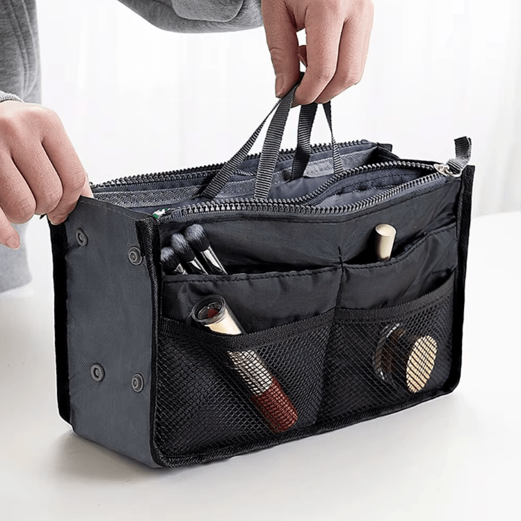 TravelNest Large Capacity Makeup Bag Organizer with Double Zipper