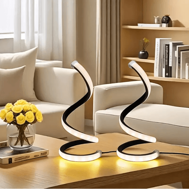 Sleek Spiral LED Table Lamp Touch Dimmable Bedside Light