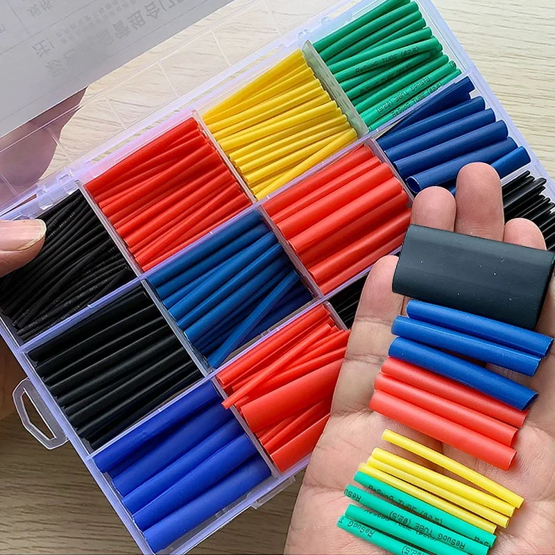 Heat Shrink Tube Kit 2:1 Shrink Ratio, Flame Retardant Tubing for Electrical Wires, Cables & DIY Repairs