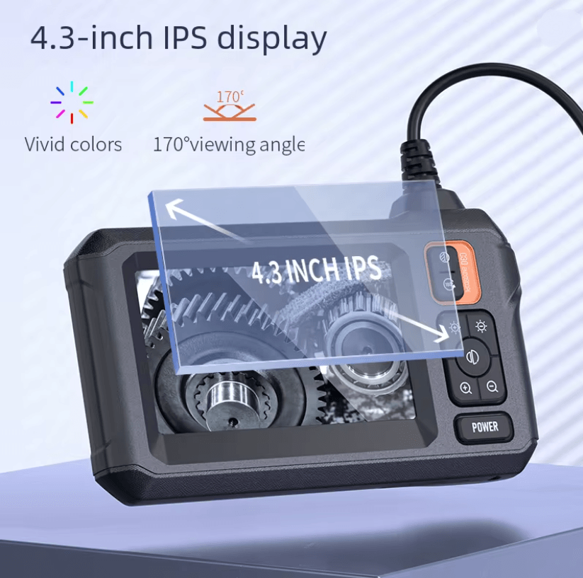 Industrial Endoscope with 4.3 Inch Screen Waterproof HD Inspection Camera