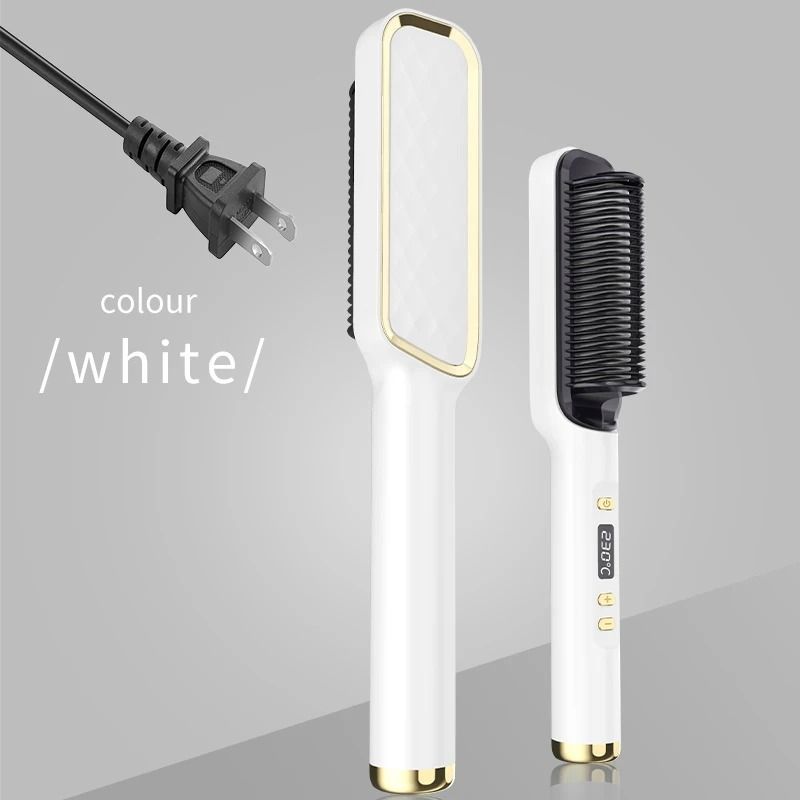 Electric Hot Comb Straightening Brush with Negative Ion Technology and Anti-Scald Design
