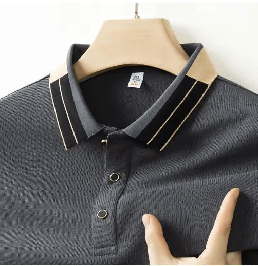Mens Short Sleeve Polo Shirt 2025 Business Casual Breathable Solid Color Top