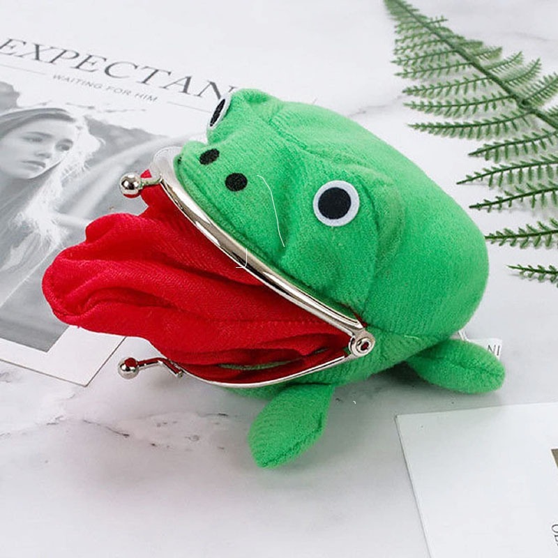Anime Plush Frog Coin Purse Cute Ninja Wallet for Cosplay Gifts