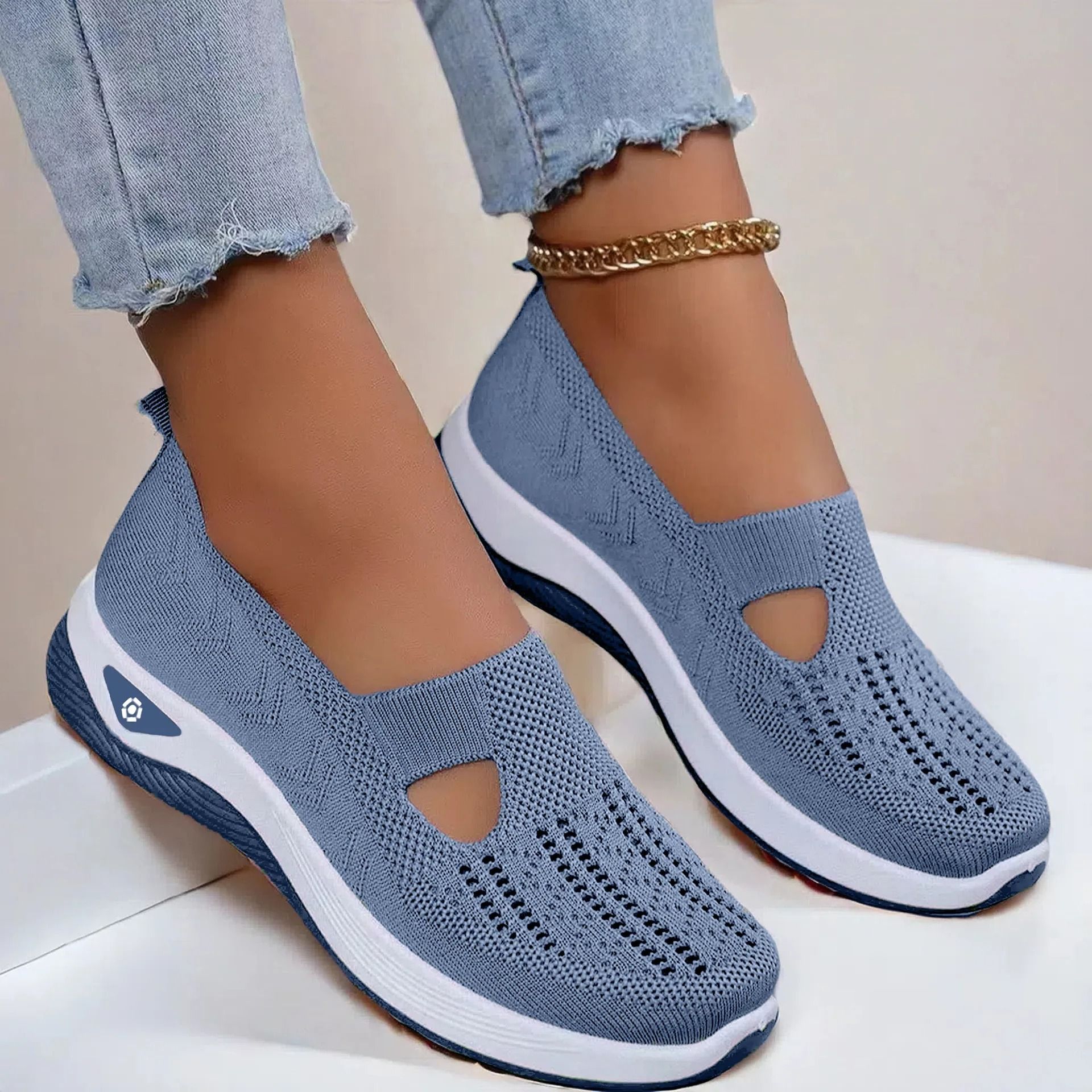 Summer Women Breathable Anti Slip Soft Bottom Casual Walking Shoes
