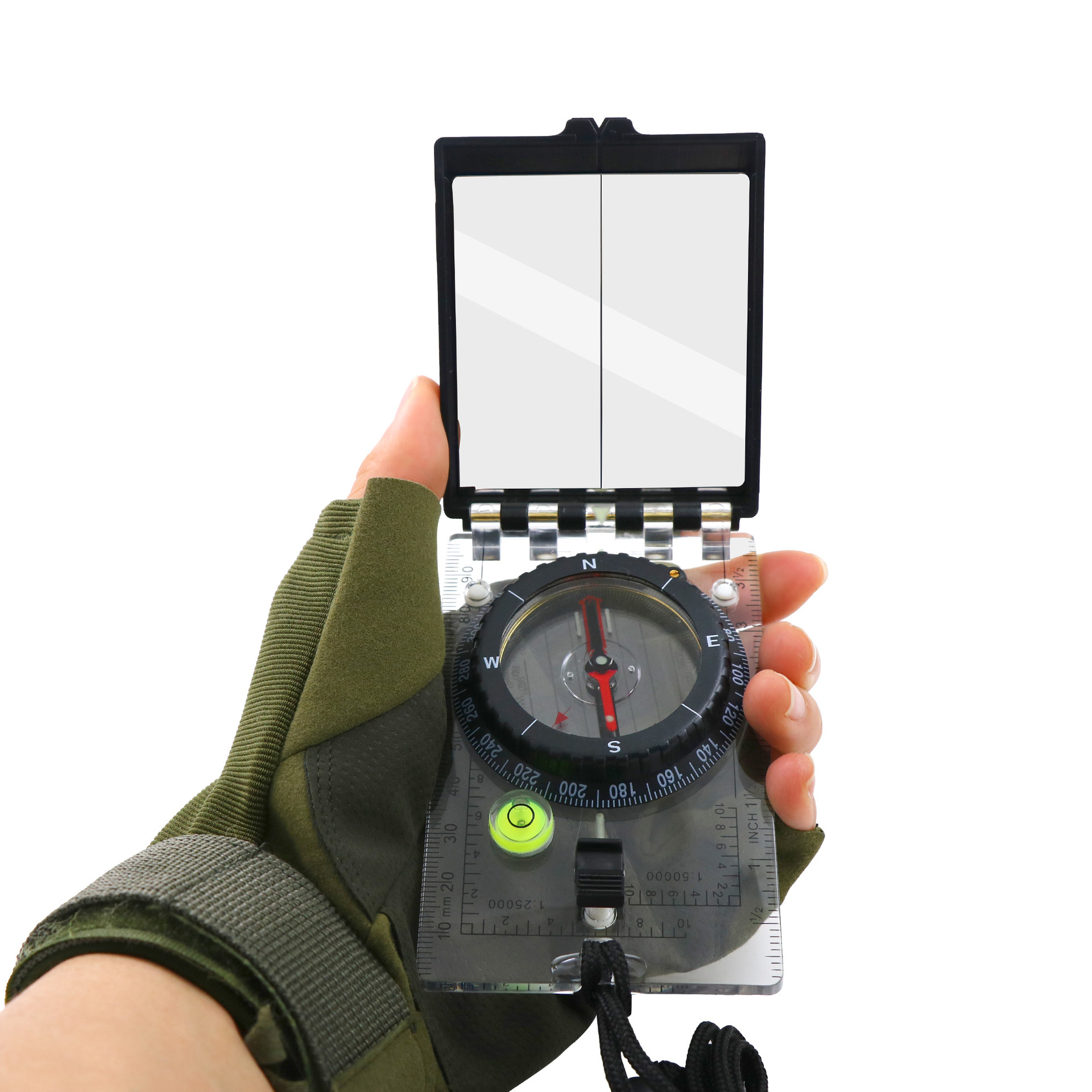 Precision Map Compass with Slope Meter & Glow in the Dark  Waterproof Navigation Tool for Hiking and Camping