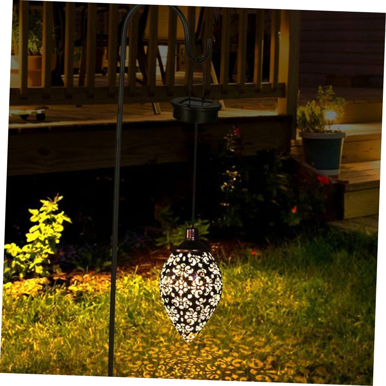 Solar Garden Projection Light – Waterproof Decorative Outdoor Drop Lamp for Fence, Patio & Landscape