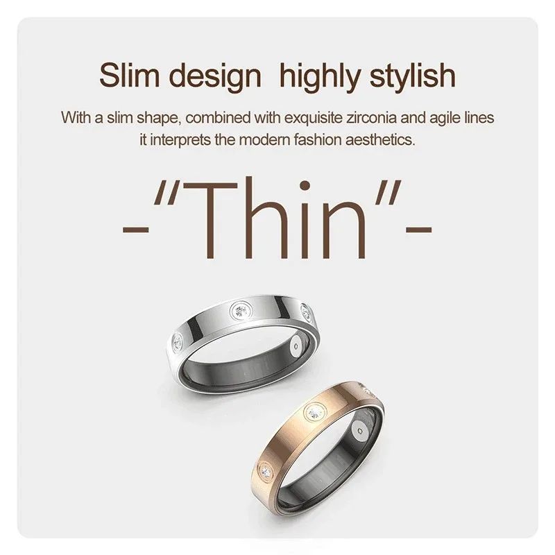 Smart Health Monitoring Ring Waterproof Fitness Tracker
