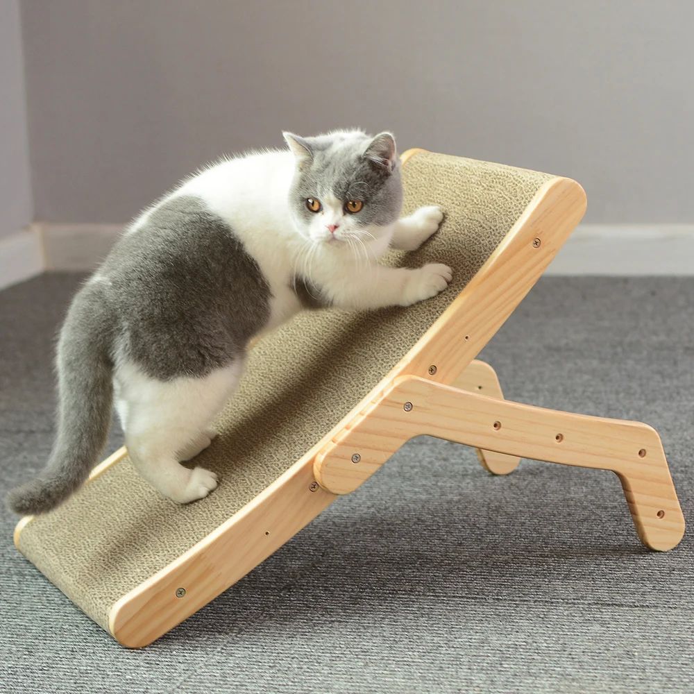 Wooden 3 in 1 Cat Scratcher Bed