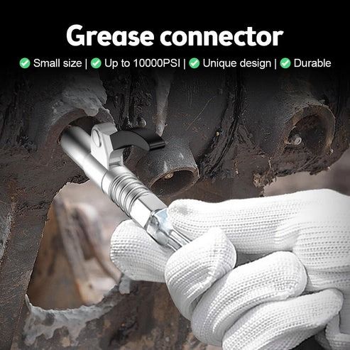 Grease Gun Coupler High Pressure Nozzles, Quick Release Lock Oil Injection, Durable & Easy to Use