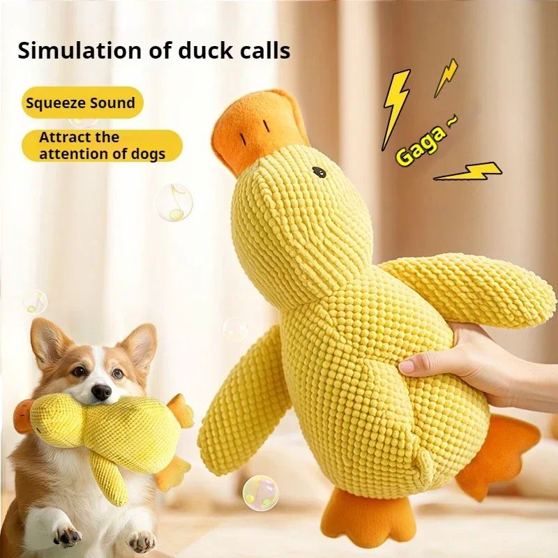 QuackBuddy Plush Squeaky Duck Dog Toy – Interactive Chew & Comfort Companion