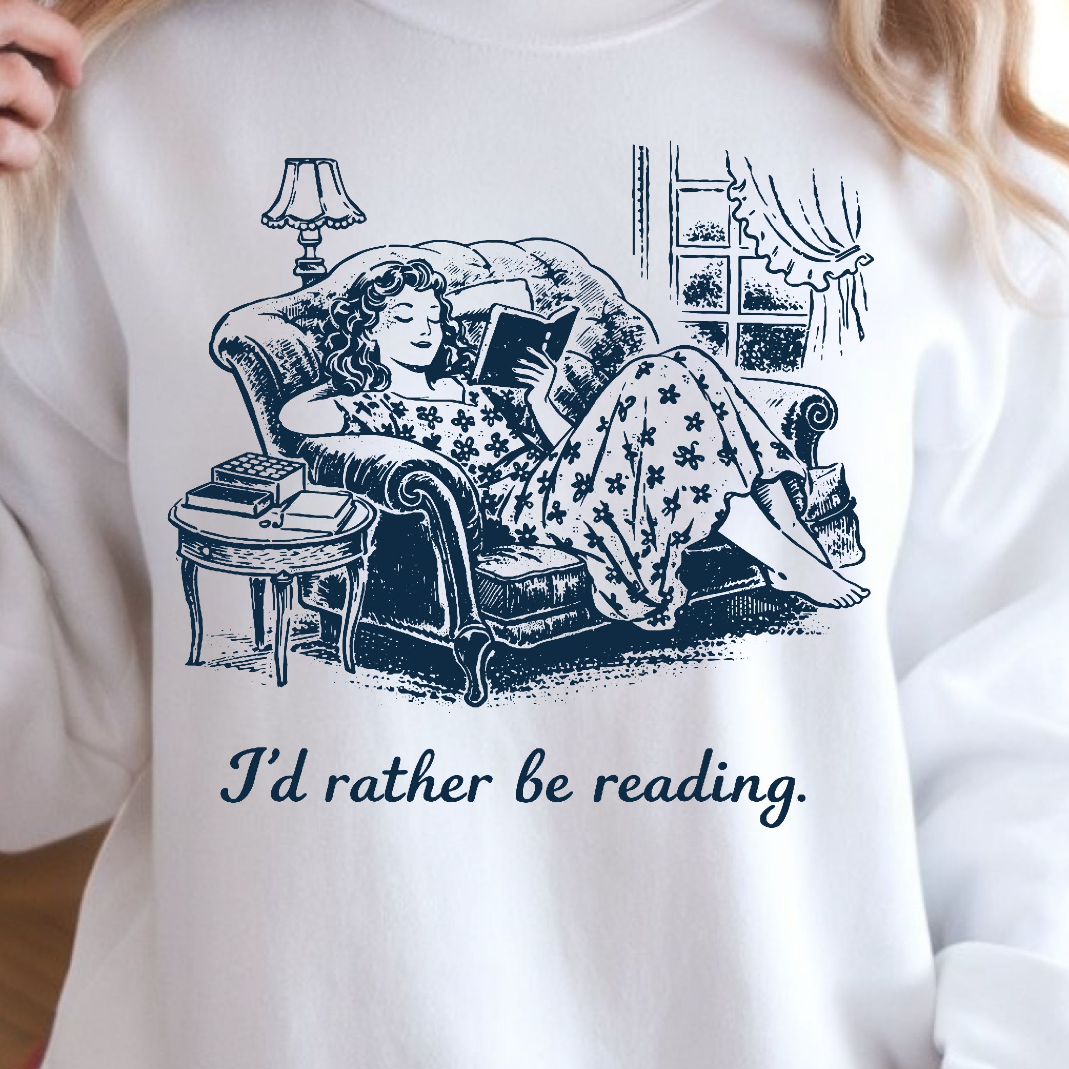 I'd Rather Be Reading Shirt, Book Lover T-Shirt, Funny Reading Tee