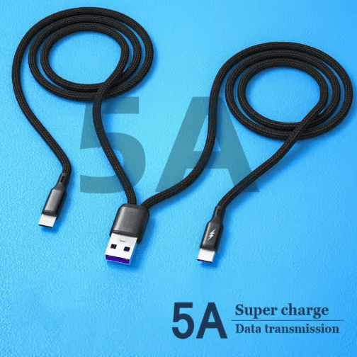 1.2m 2-in-1 Fast Charging Cable – Type-C & Micro USB Y Splitter Data Cable