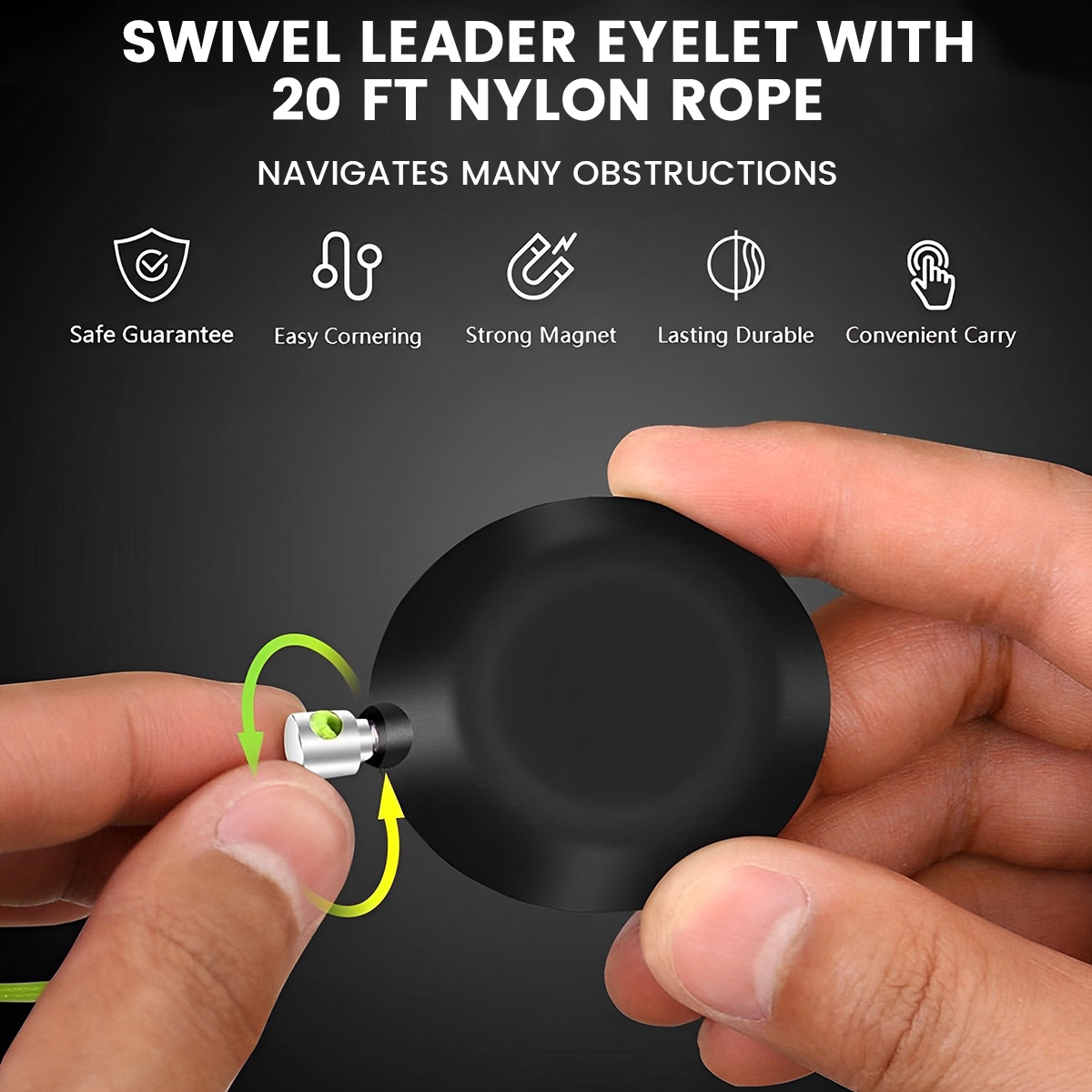 Professional Wire Mag Puller, Magnetic Cable Pulling String Tool for Wall Wire Fishing Guide, Garden Repair Threader