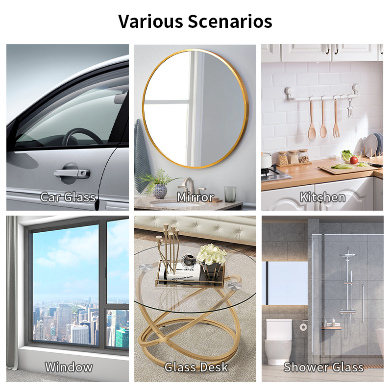 Bathroom Shower Squeegee, Household Glass Wiper, Silicone Scraper, Tiles Cleaning Tool with Hanging Holder