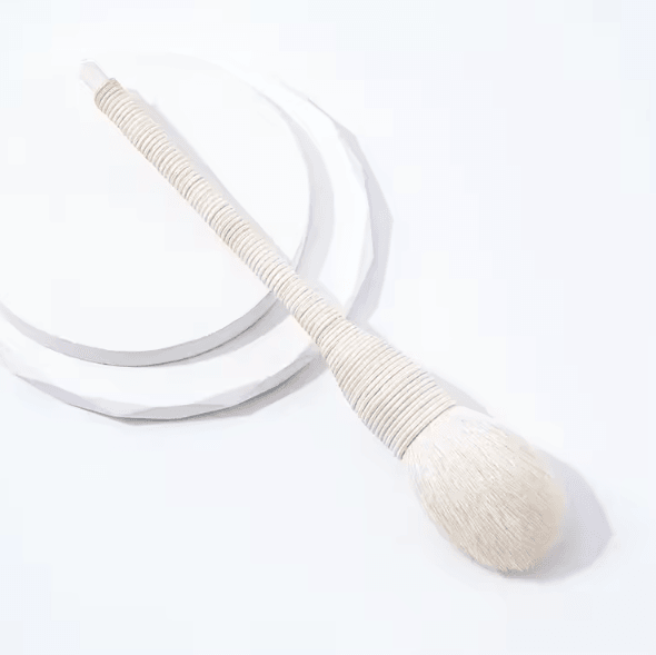 ArtisanBlend Goat Hair Makeup Brush Set Rattan Handle Professional Face and Powder Brushes